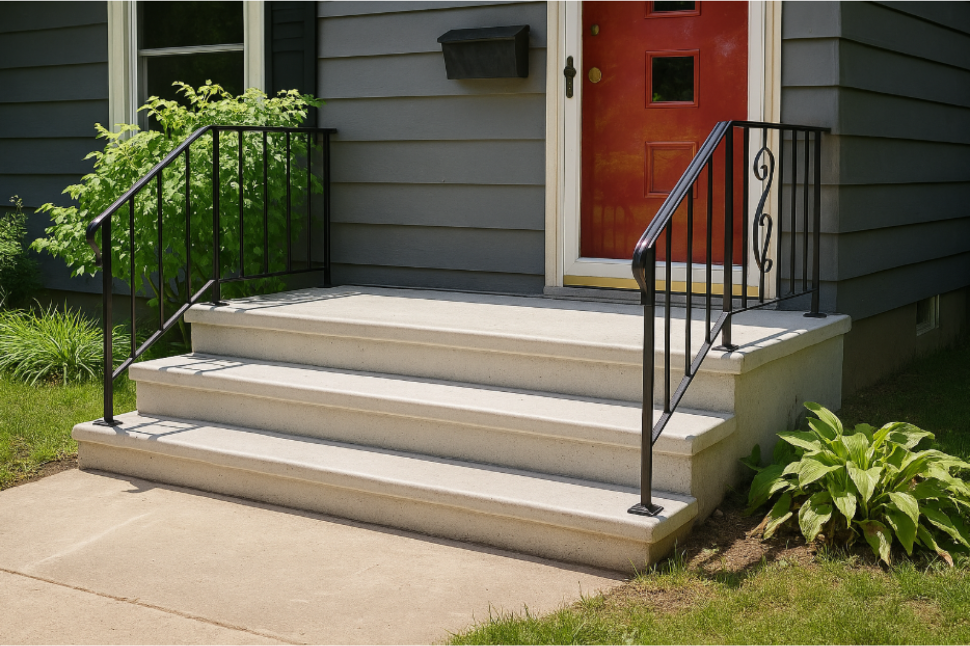 Custom Cement Steps That Add Safety and Style to Your Home